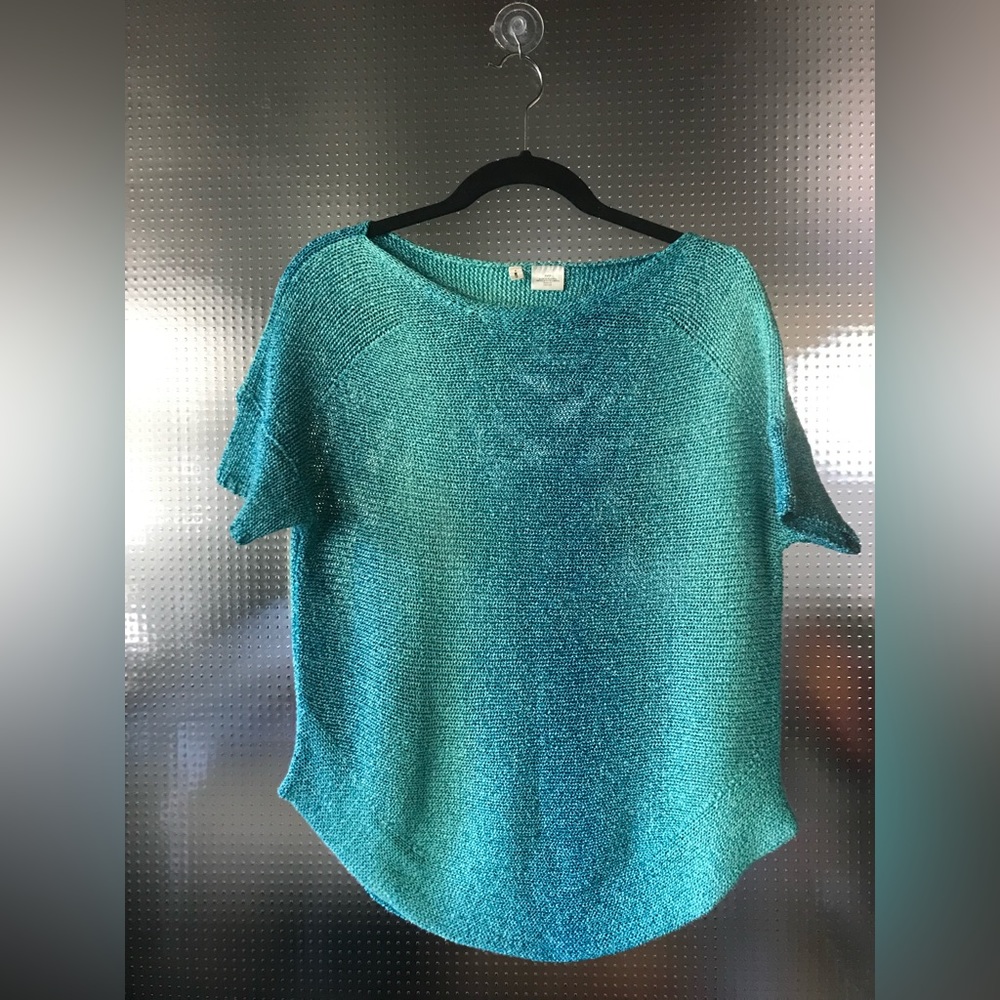 Moth Ombré Crochet Short Sleeve Shirt